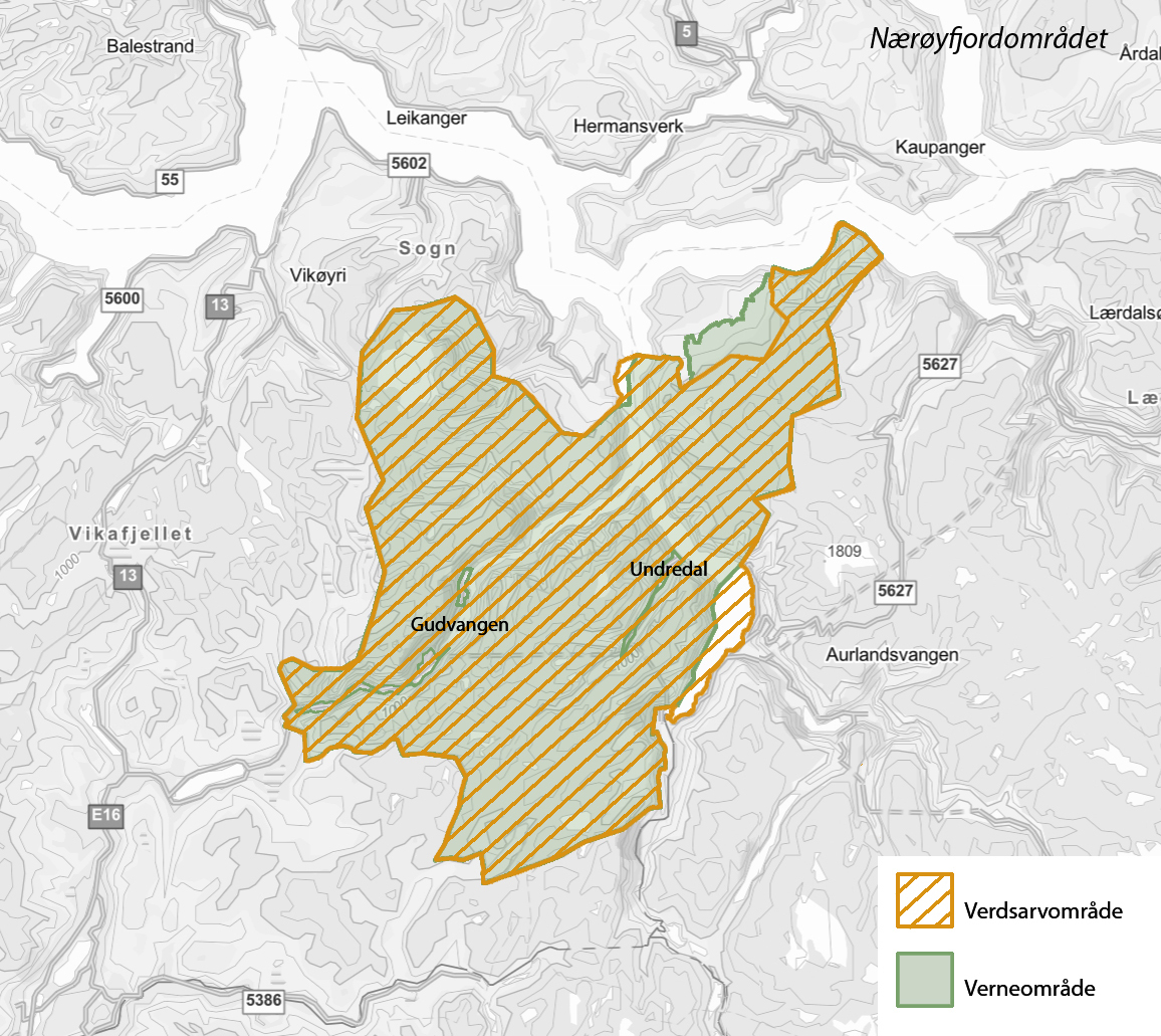 Illustrasjon verdsarv landskapsvern Naeroeyfjorden Illustrasjon verdsarv landskapsvern Naeroeyfjorden